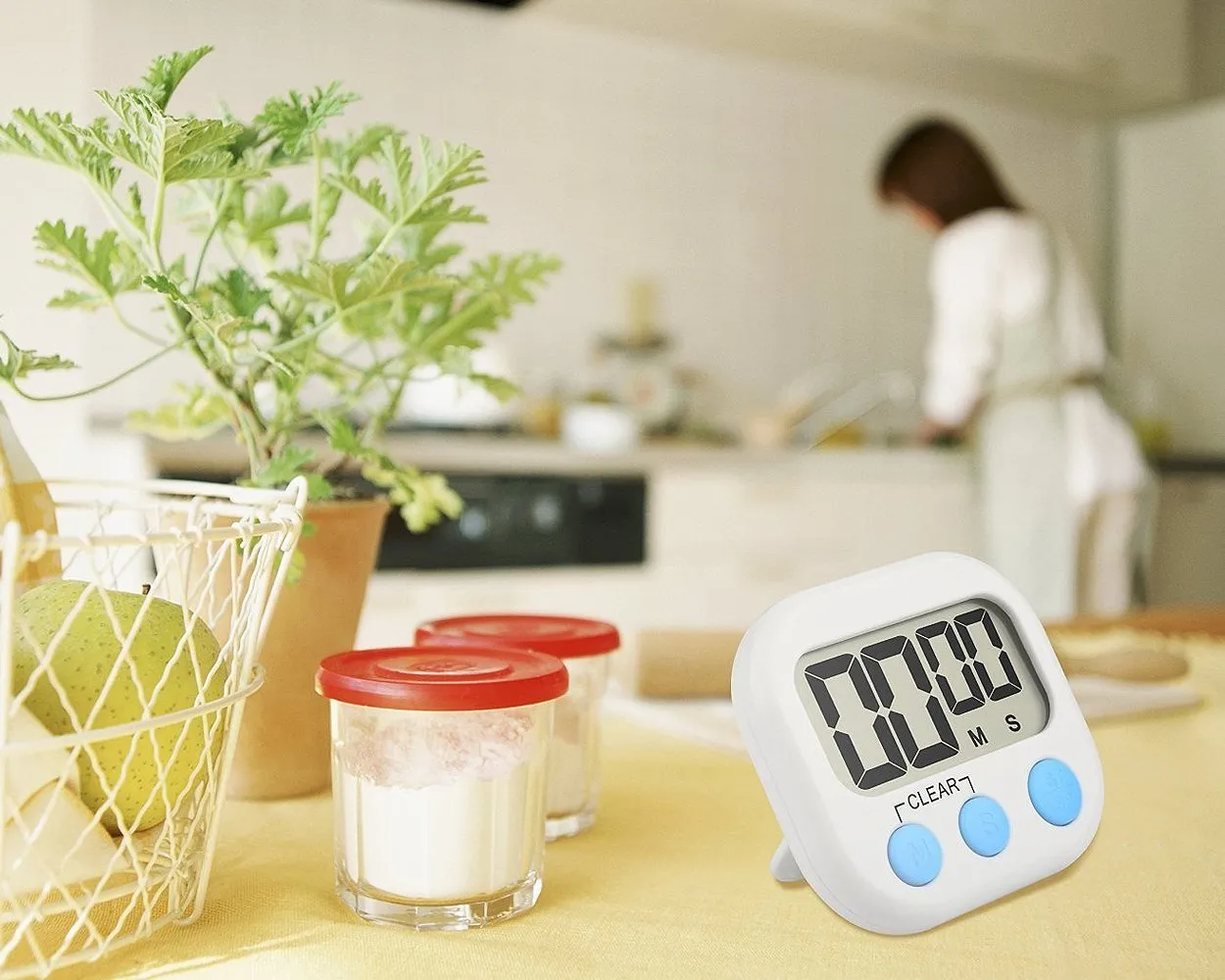 2 Pieces Magnetic Digital Kitchen Timer with Stand