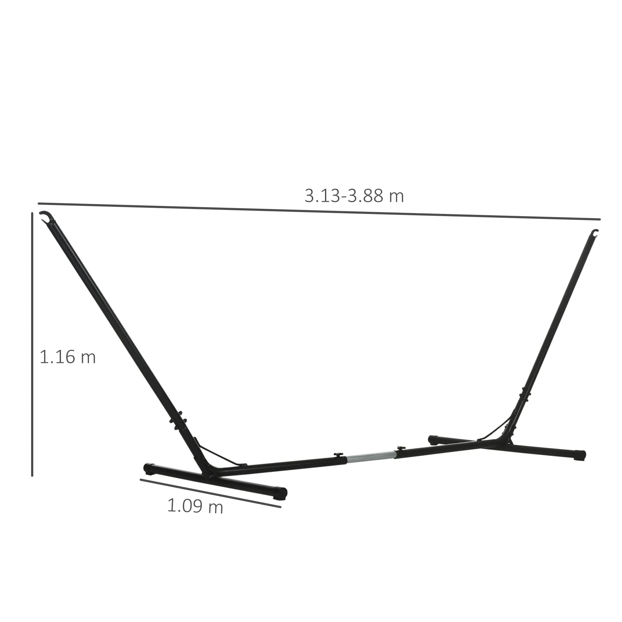 3.1√¢¬Ä¬ì3.8m Adjustable Universal Hammock Stand Metal Frame Garden Camping Picnic Outdoor Patio Replacement √¢¬Ä¬ì Stand Only