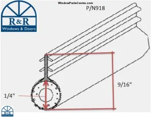 918/713 Amesbury Truth Kerf Mounted Gray Hollow Bulb Foam Filled Window Weather Strip Seals