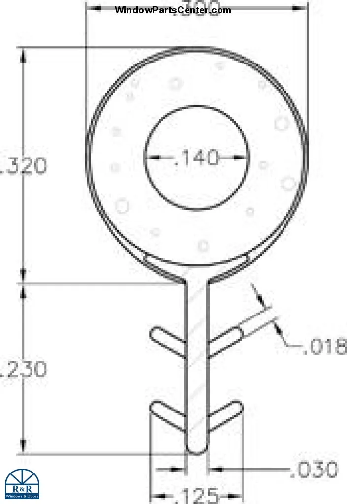 918/713 Amesbury Truth Kerf Mounted Gray Hollow Bulb Foam Filled Window Weather Strip Seals