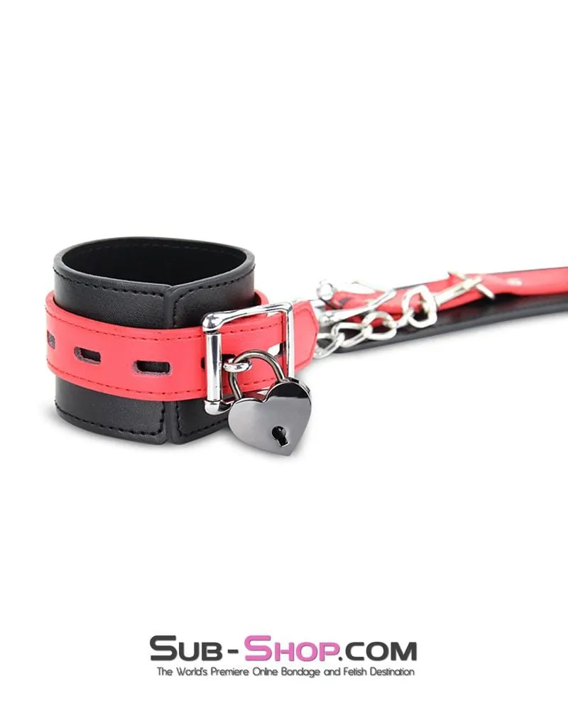 9725AE      Black Chrome Heart Bondage Gear Padlock