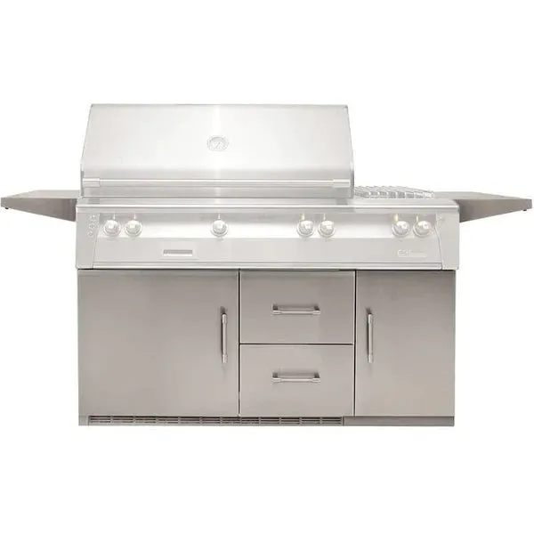 Alfresco 56-Inch Built in Cart Under Grill Refrigerator