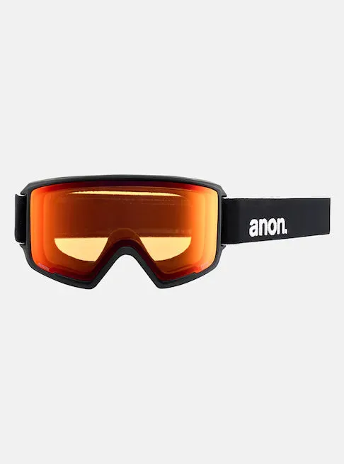 Anon M3 Goggles & MFI Face Mask & Spare Lens Low Bridge Fit 2024 Black / Perceive Sun Red Lens