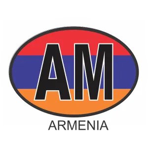 Armenia OSC2 Colour Oval Car Decal