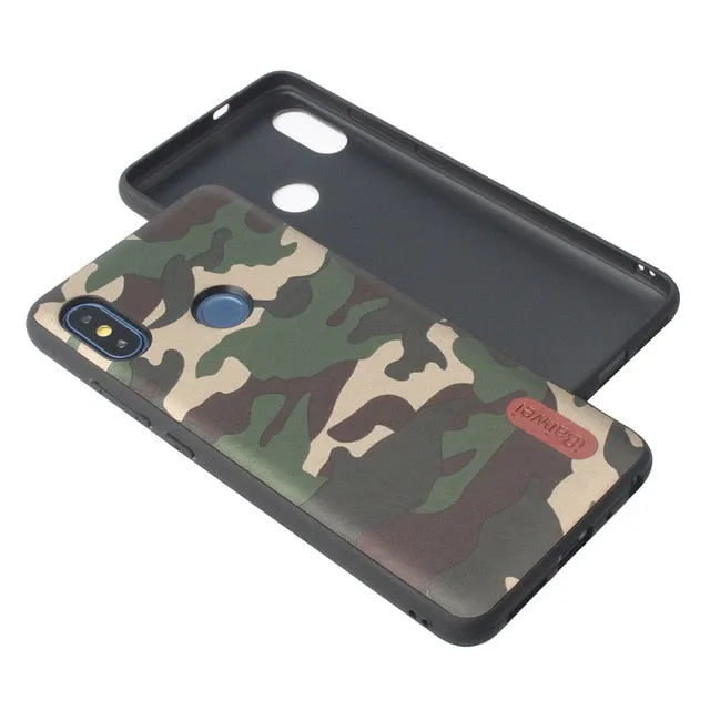 Camouflage case for Xiaomi Redmi Note 6 5 Pro 6A 5 Plus 4 4X 5A S2 Case Soft TPU Back Cover For Mi A1 A2 Lite 6X 5X Pocophone F1