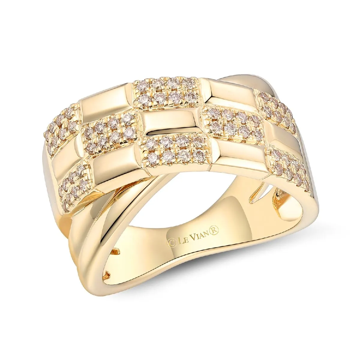 Diamond Fashion Ring set in 14K Yellow Gold