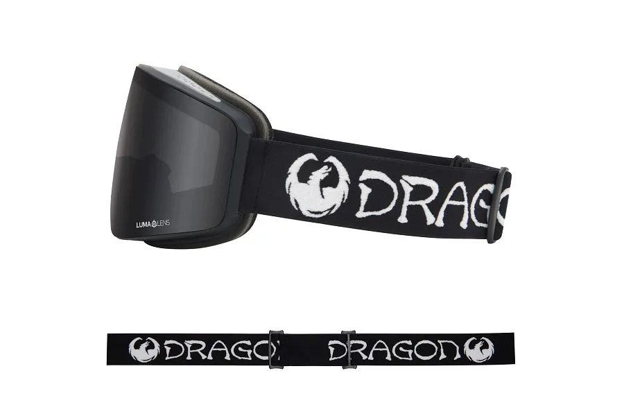 Dragon PXV Snow Goggles Low Bridge 2024 Classic Black / Lumalens Dark Smoke   Lumalens Light Rose