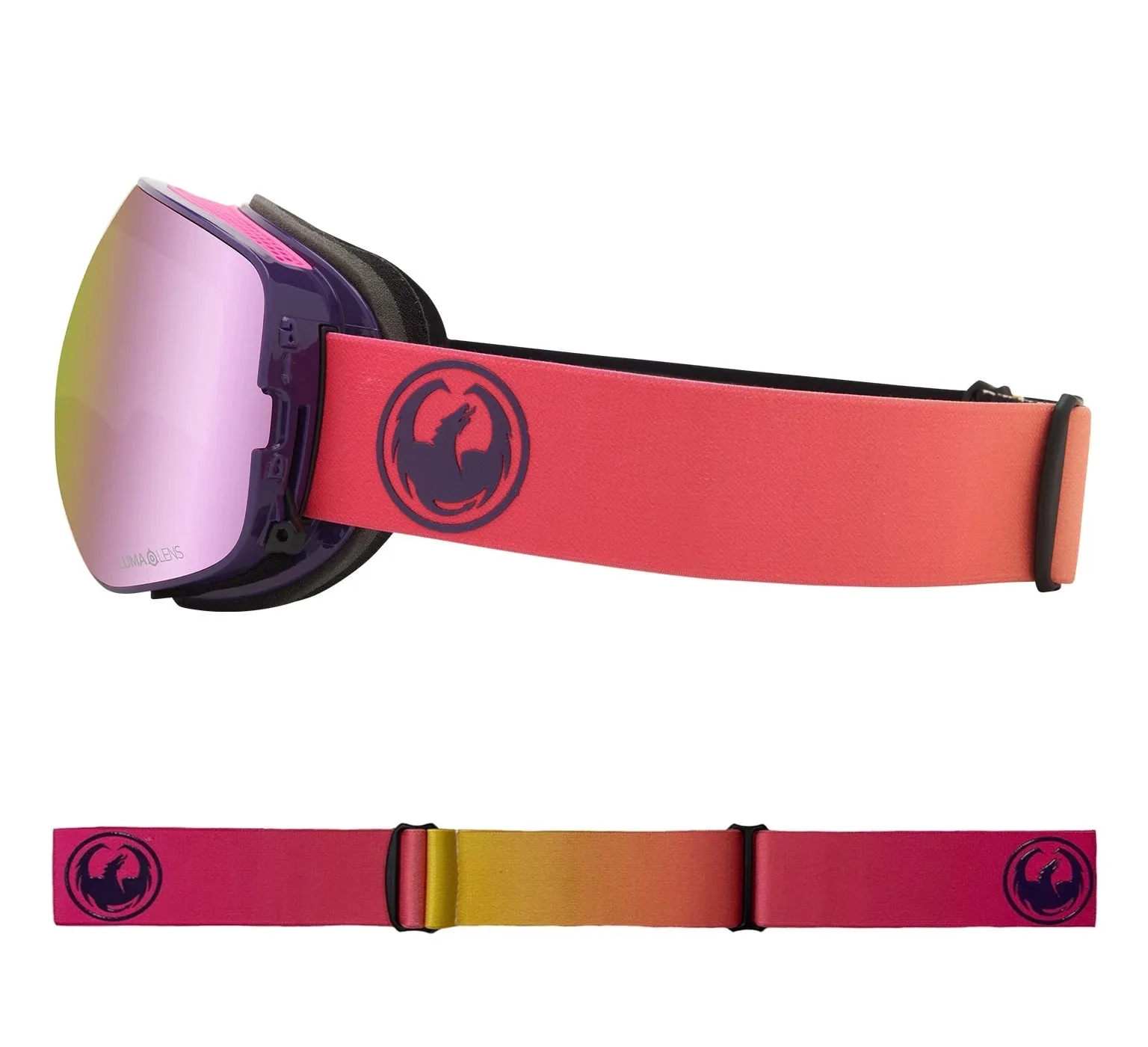 Dragon X2S Snow Goggles 2022 Fade Pink / Lumalens Pink Ion   Spare Lens