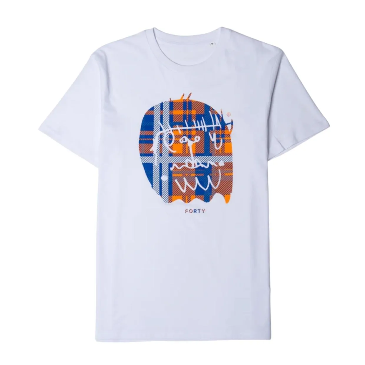 Forty Tartan Monster Breachan White T-Shirt