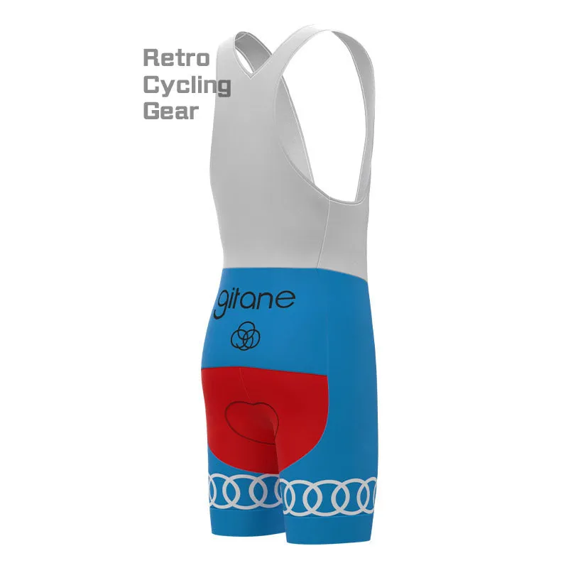 gitane Red Blue Retro Short Sleeve Cycling Kit