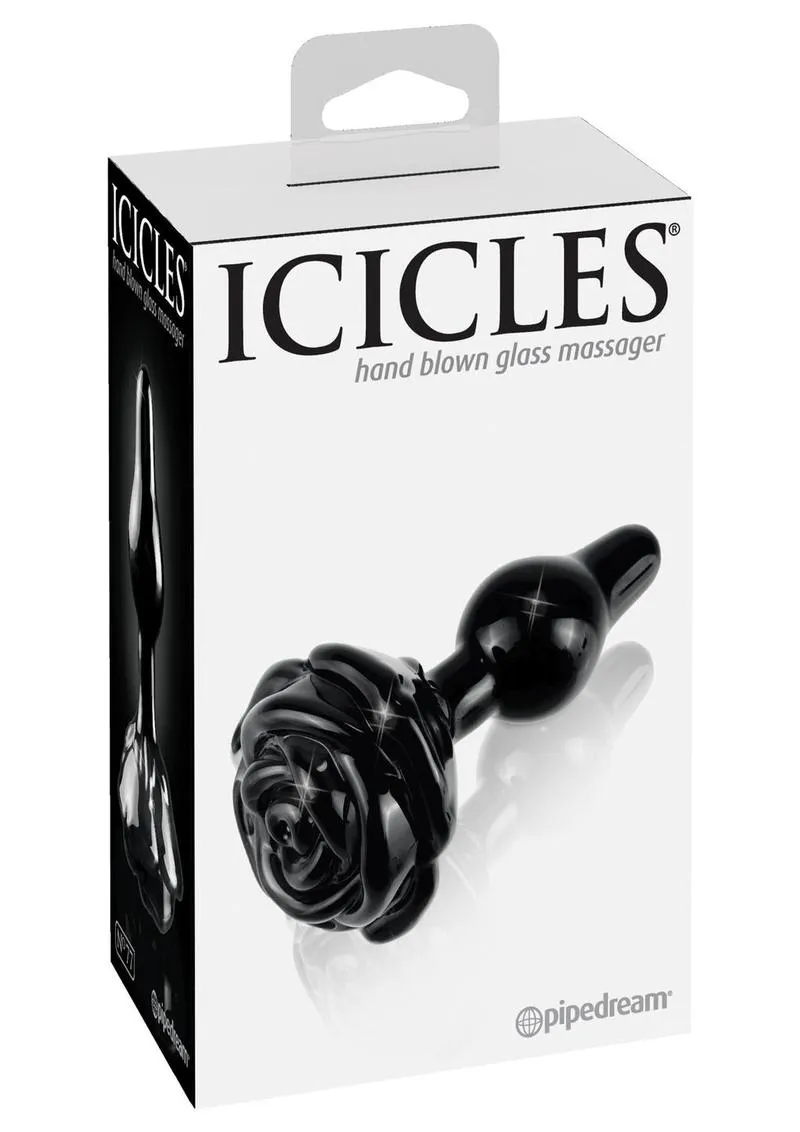 Icicles No 77 Flower Shaped Glass Anal Plug