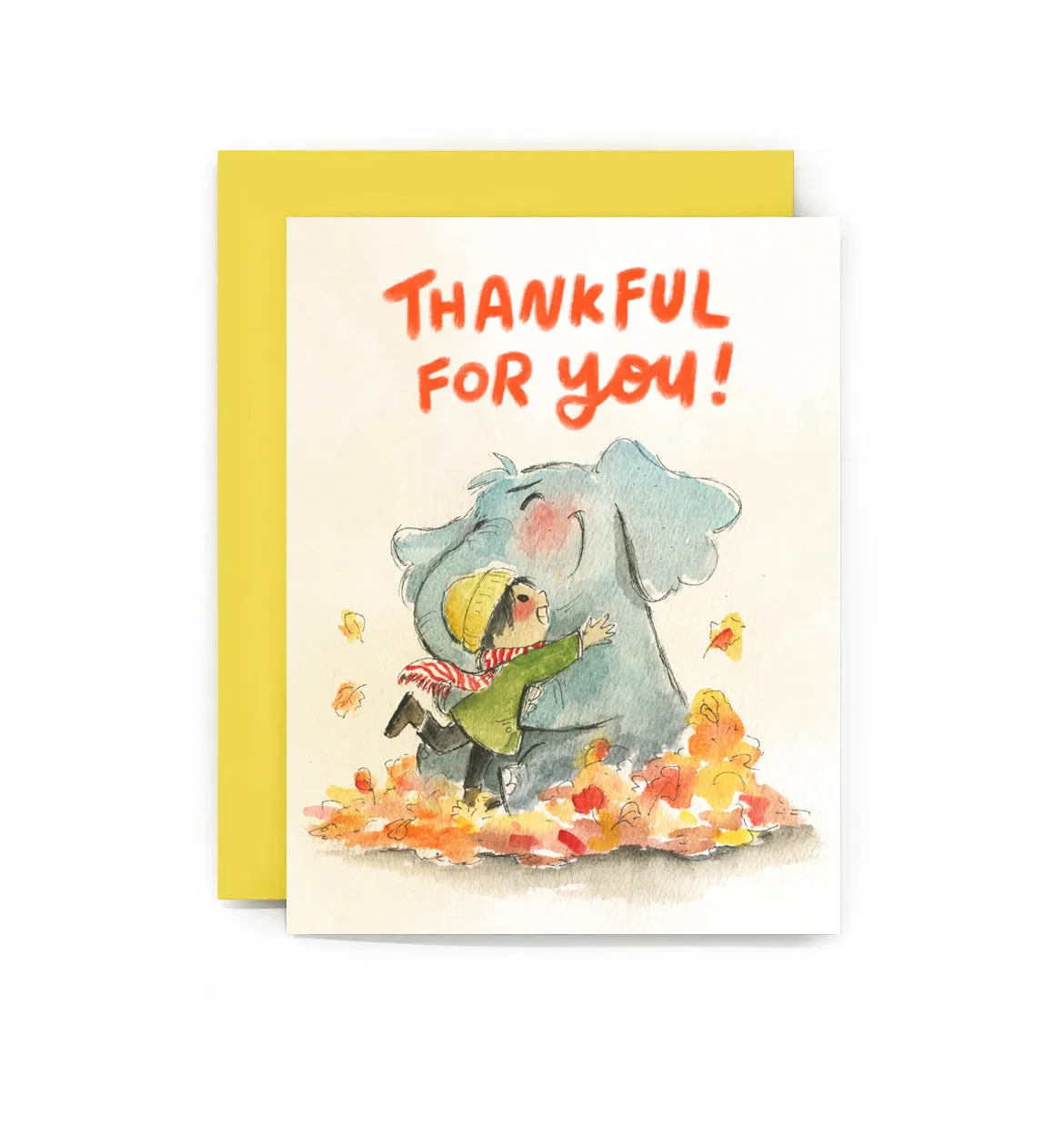 I'm Thankful For You - Elephant Hug - Card