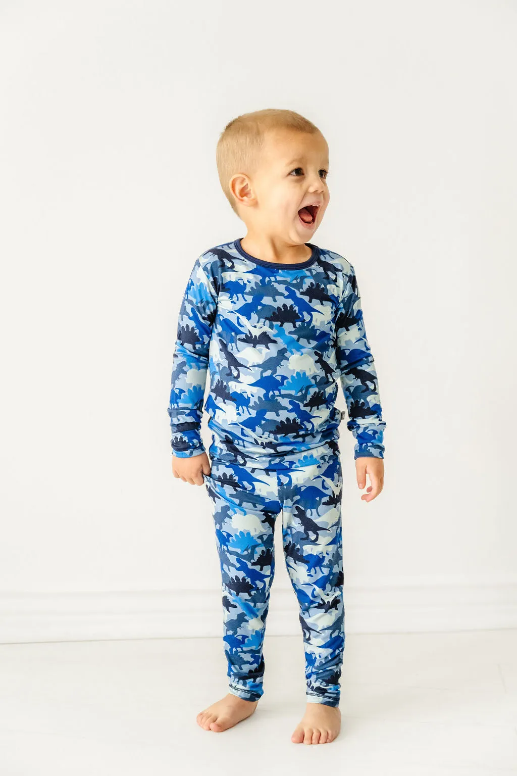 Macaron   Me Long Sleeve Toddler PJ Set - Camo Dino