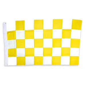 Mc Keever Sports Yellow/White 5' x 3' Chequered Flag