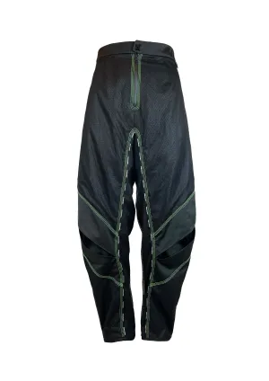 MESH NYLON TRACK PANTS WITH DETACHABLE BACK POCKET