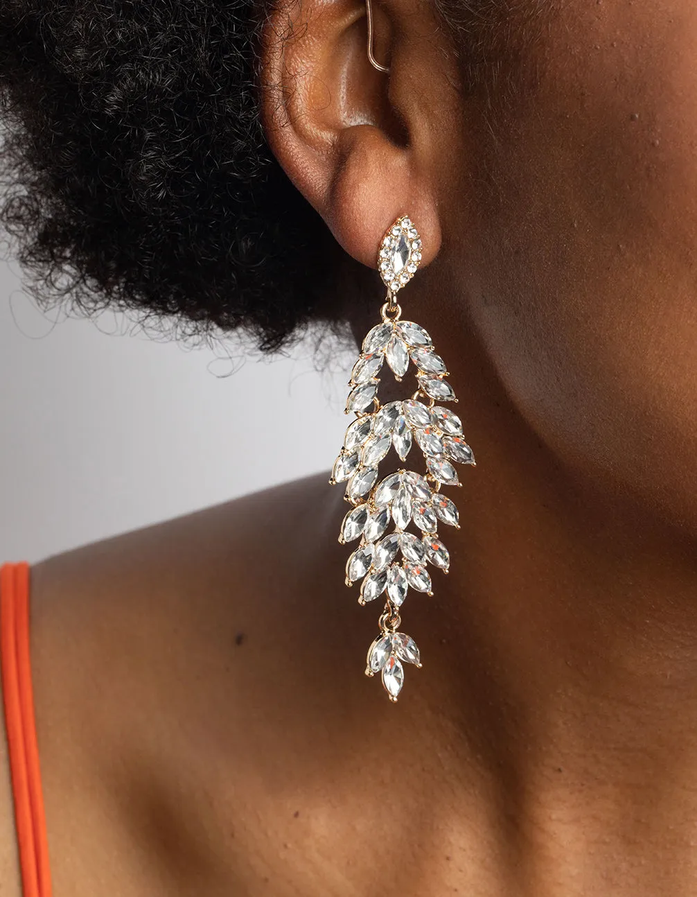 Navette Diamante Drop Earrings