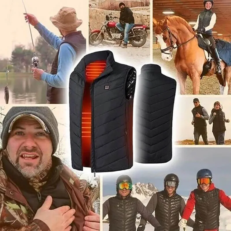 New Unisex Warming Heated Vest (9 Heating Zones)