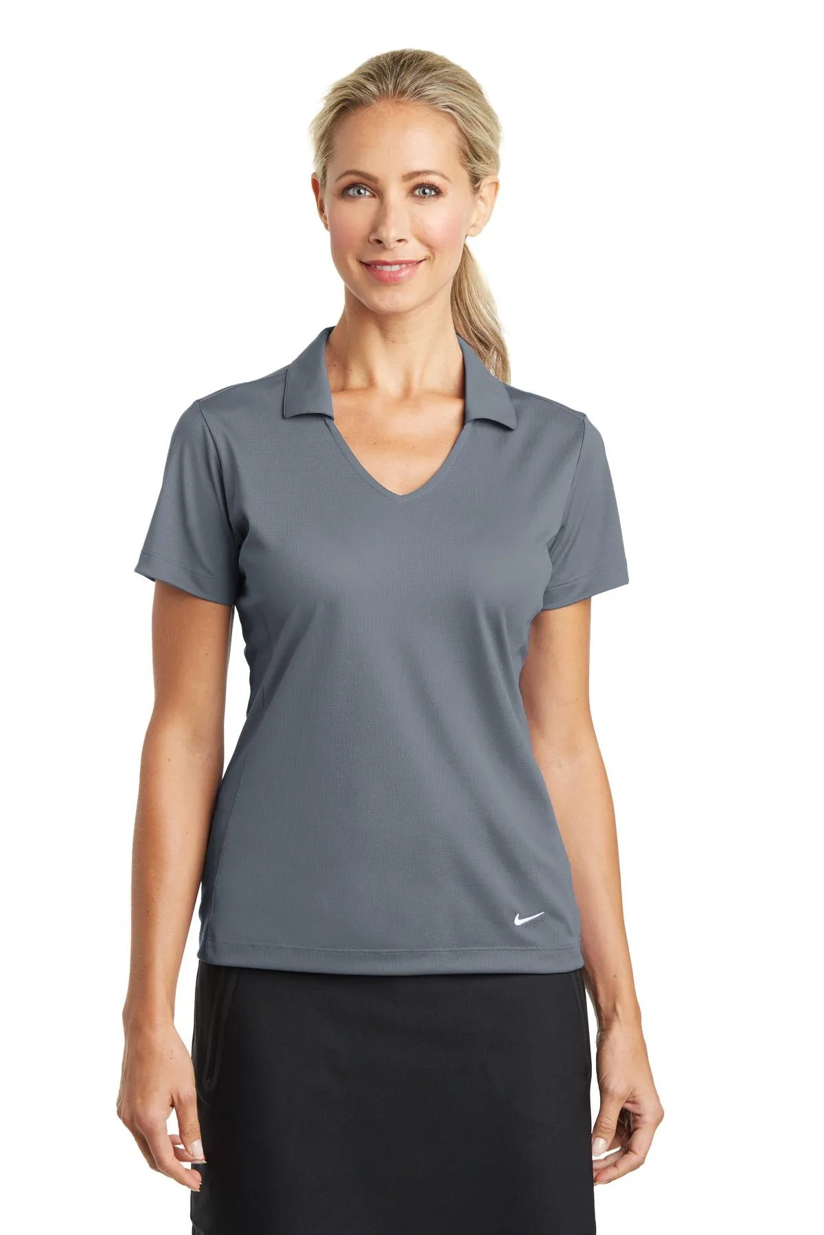 Nike Ladies Dri-FIT Vertical Mesh Polo. 637165