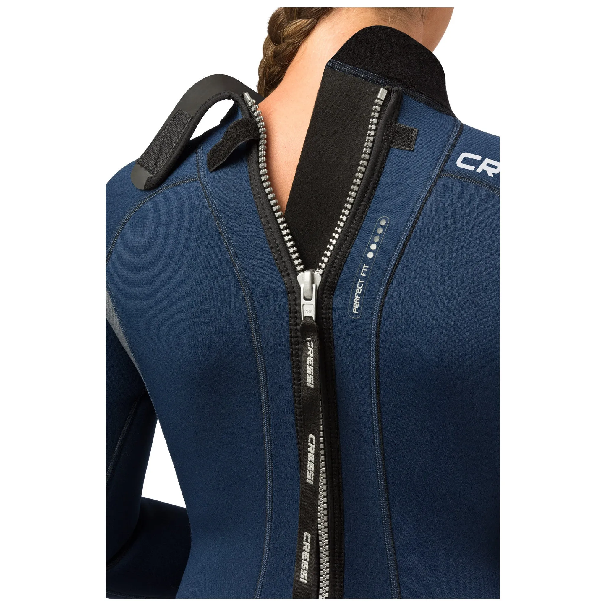 Open Box Cressi 3mm Ladys Fast Full Wetsuit Back-Zip, Size: Medium