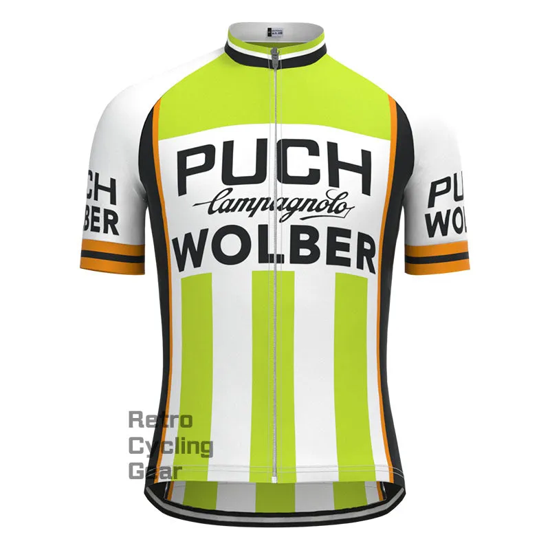 PUCH Green Stripe Retro Short Sleeve Cycling Kit