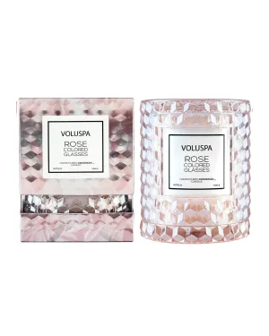 Rose Colored Glasses Cloche Candle