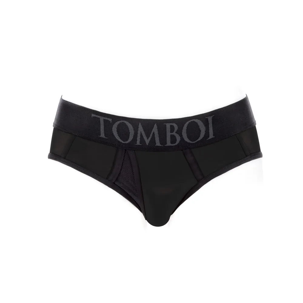 SpareParts Tomboi Cover Brief Style Underwear Harness Nylon Black/Black 4XL