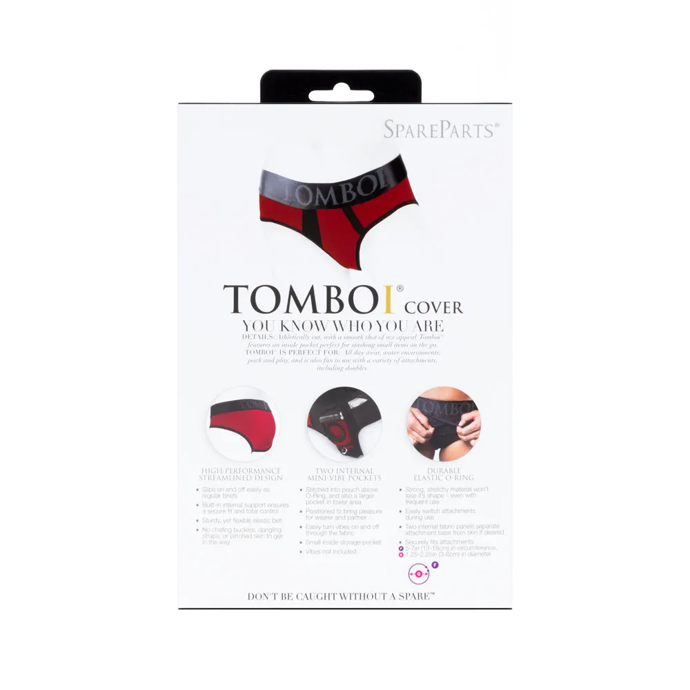 SpareParts Tomboi Cover Brief Style Underwear Harness Nylon Black/Black 4XL