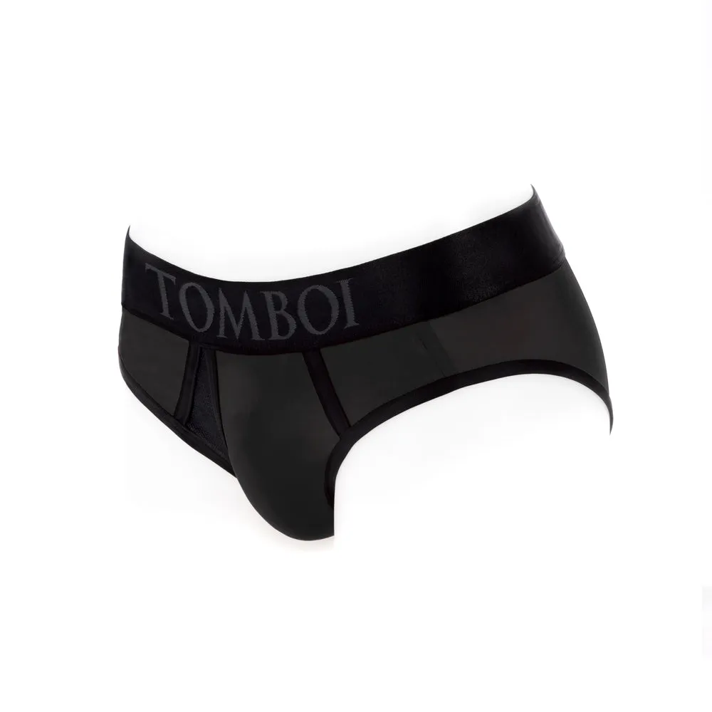 SpareParts Tomboi Cover Brief Style Underwear Harness Nylon Black/Black 4XL