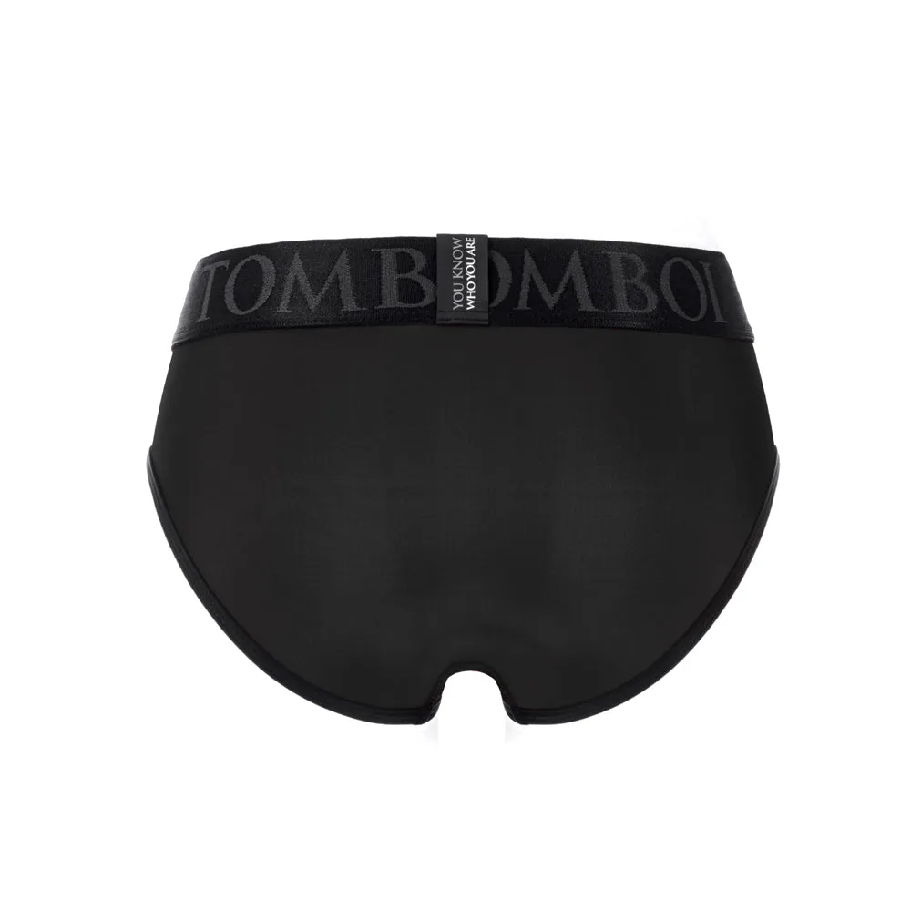 SpareParts Tomboi Cover Brief Style Underwear Harness Nylon Black/Black L