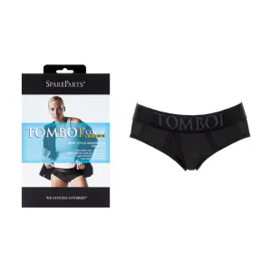 SpareParts Tomboi Cover Brief Style Underwear Harness Nylon Black/Black L