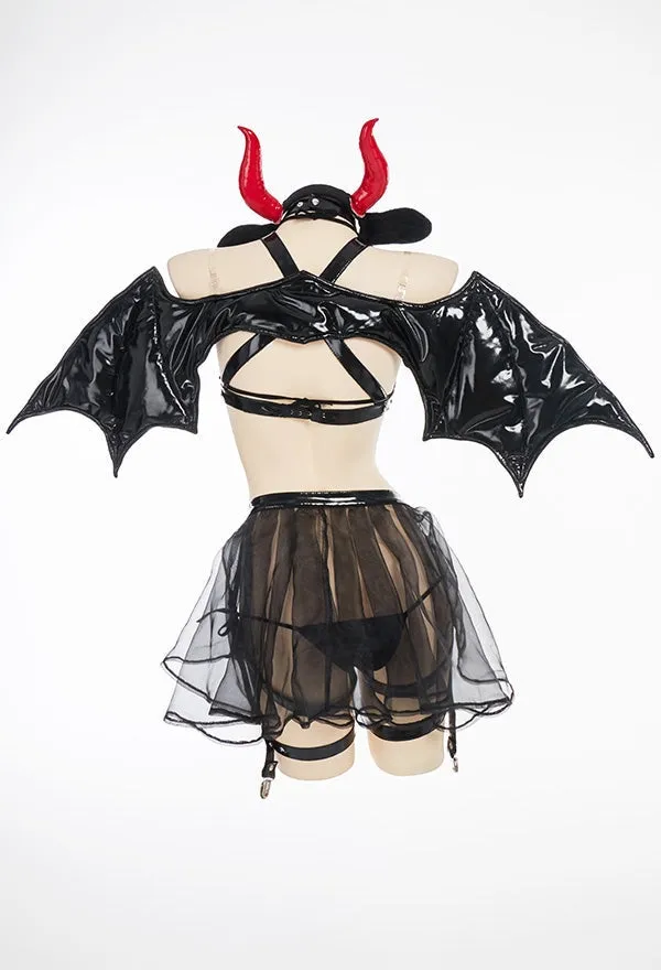 Succubus Devil Latex Cosplay Set