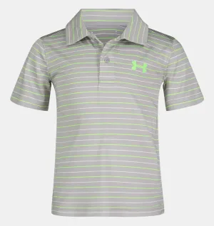 UA Match Play Stripe Polo Steel