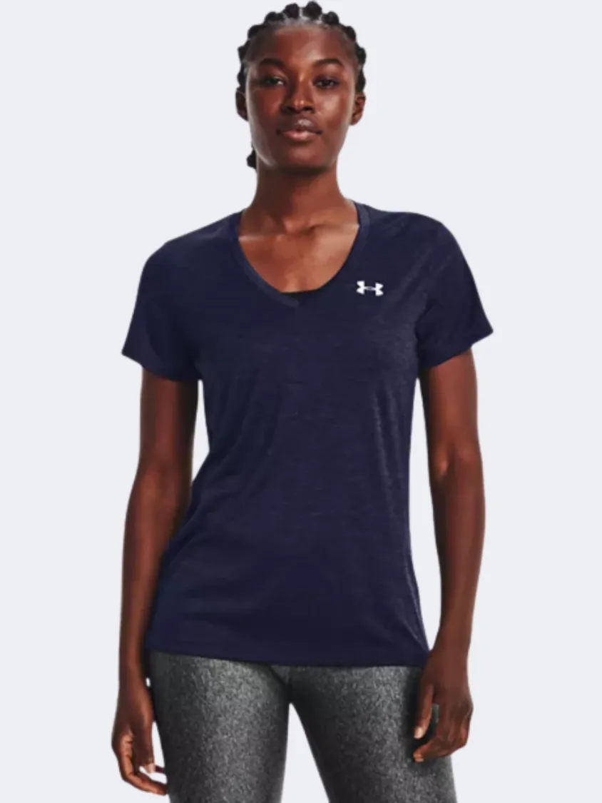 Under Armour Tech Ssv Twist Women Training T-Shirt Navy/Cadet/Silver