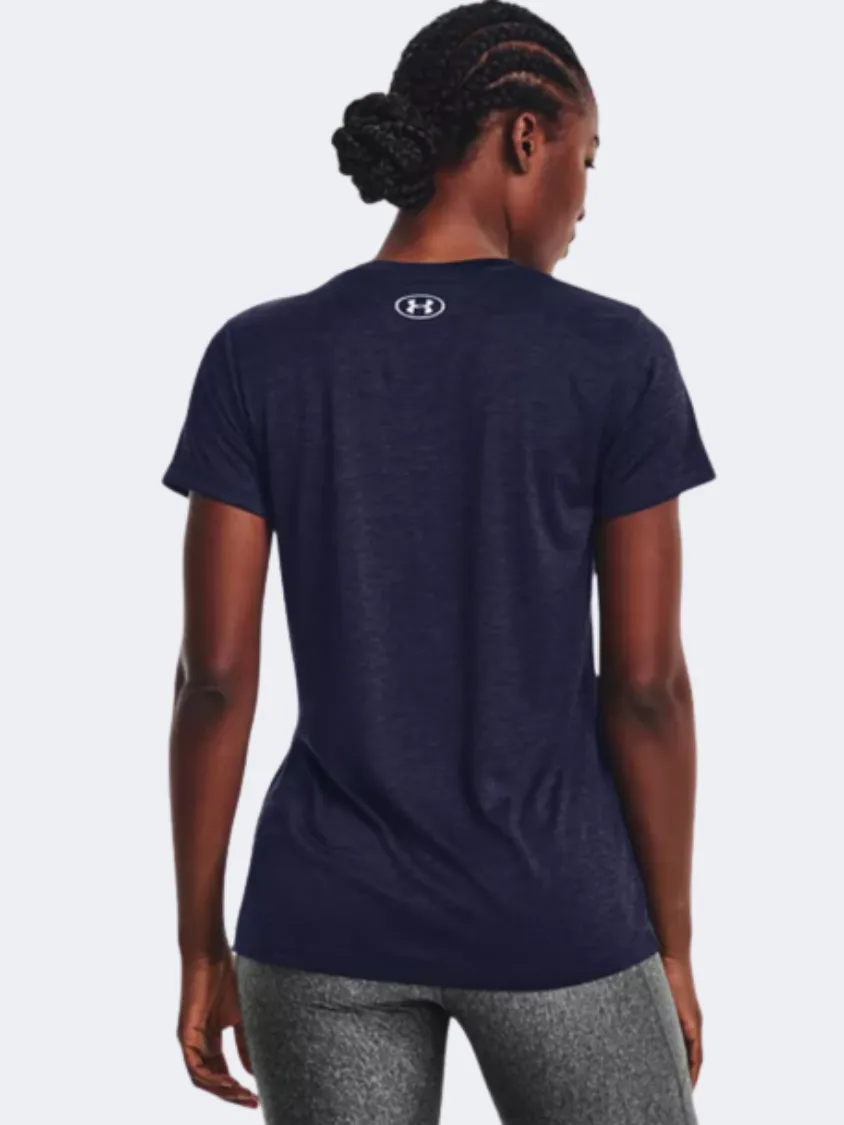 Under Armour Tech Ssv Twist Women Training T-Shirt Navy/Cadet/Silver