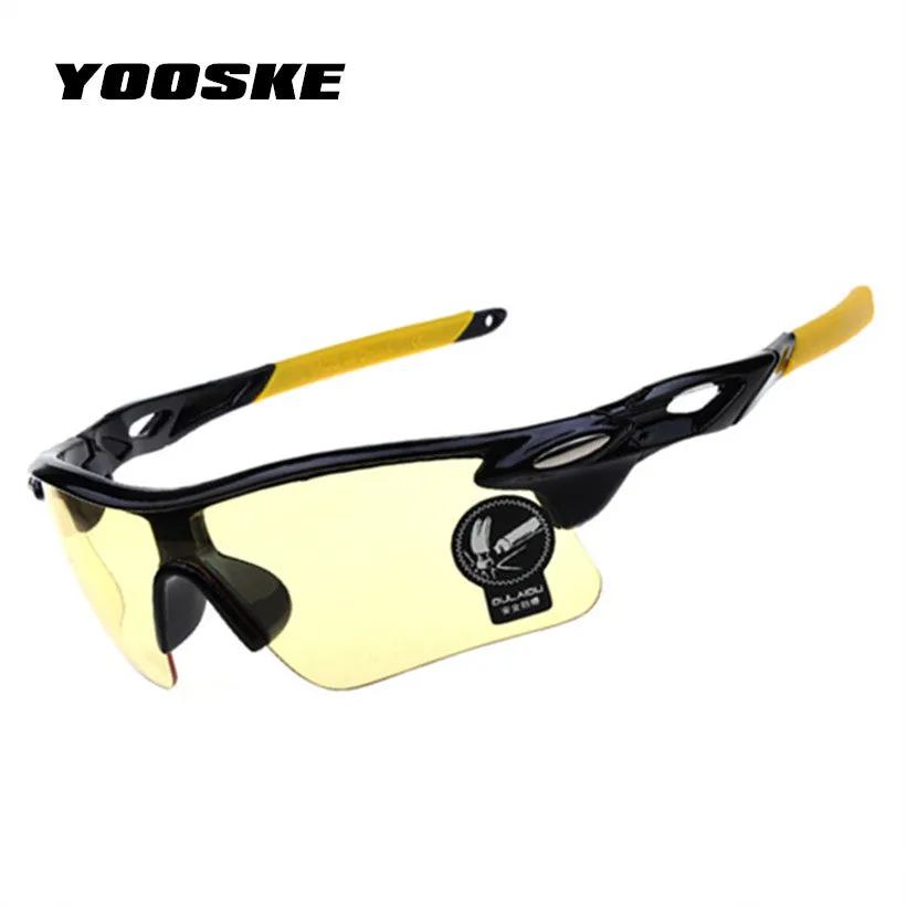 YOOSKE Men UV400 Glasses Oversized Sunglasses Women Male Outdoor Driving Sun Glasses Night Vision Goggles