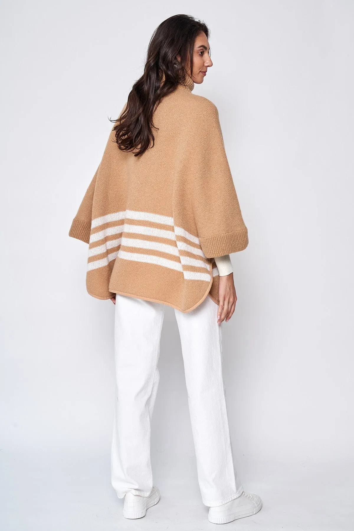 ZCK320012 Sporty Bordered Zip Up Knit Kimono